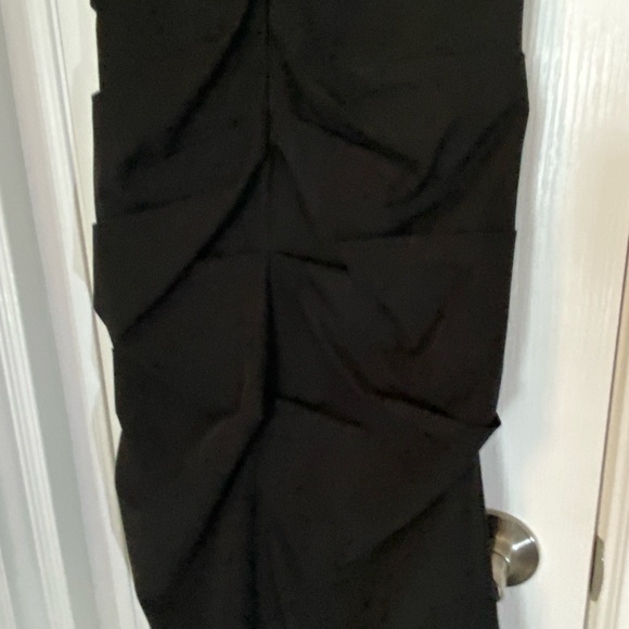 Nicole Miller Ruched Silk Black Dress - Picture 5 of 13